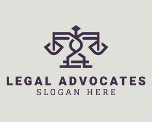 Violet Legal Scale logo design