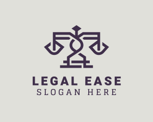 Violet Legal Scale logo design