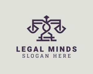 Violet Legal Scale logo design