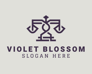 Violet Legal Scale logo design