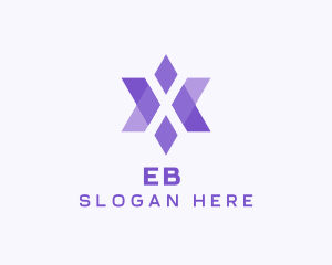 Purple - Snowflake Cooling Letter X logo design