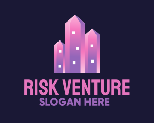 Urban - Pink Crystal Buildings logo design