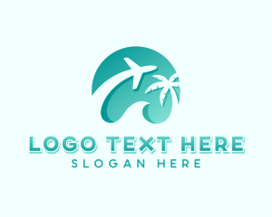 Logistics - Tropical Plane Travel logo design