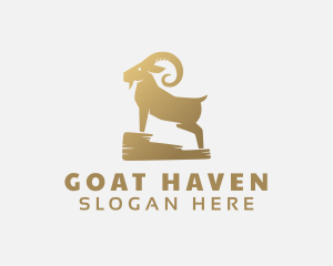 Golden Mountain Goat logo design