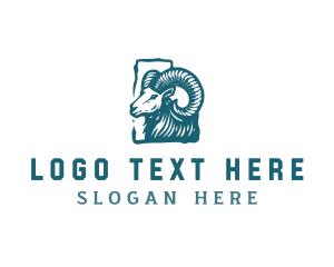 Ram - Utah Bighorn Ram logo design
