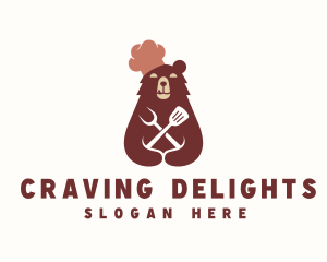 Craving - Grizzly Bear Chef logo design