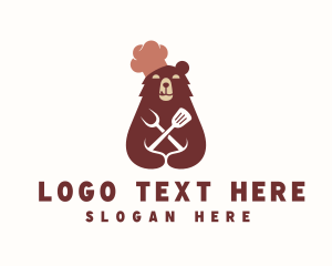Cooking - Grizzly Bear Chef logo design