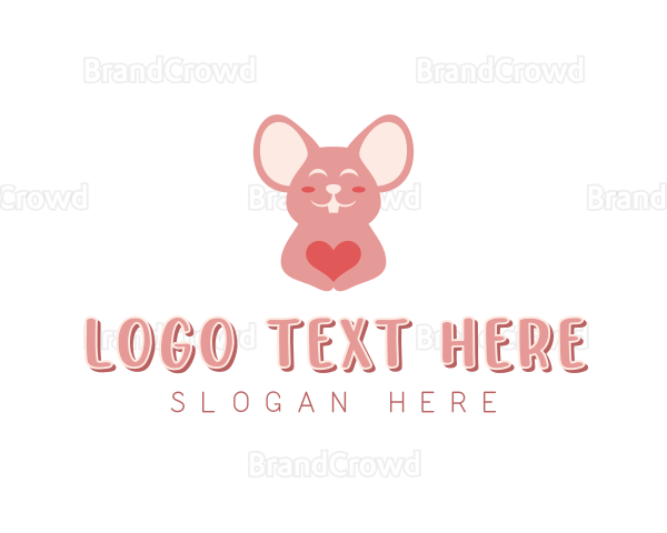 Mouse Pet Shop Heart Logo