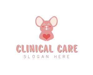 Mouse Pet Shop Heart logo design