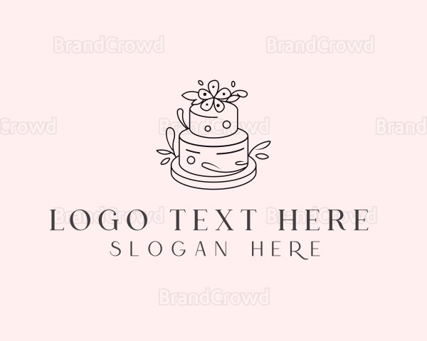 Wedding Cake Dessert Logo