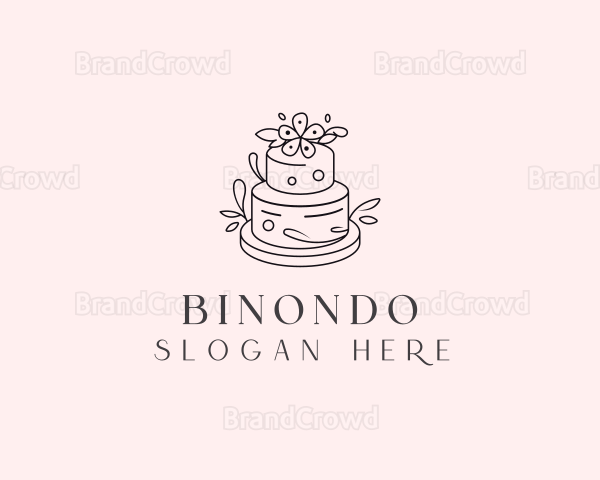 Wedding Cake Dessert Logo