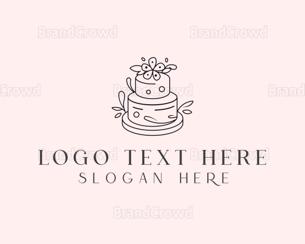 Wedding Cake Dessert Logo