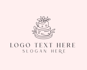 High Tea - Wedding Cake Dessert logo design