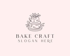 Wedding Cake Dessert logo design