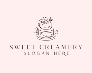 Wedding Cake Dessert logo design