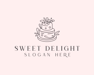 Wedding Cake Dessert logo design