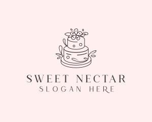 Wedding Cake Dessert logo design