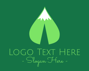 Landmass - Green Leaf Mountain logo design