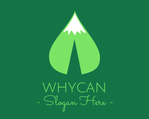 Eco - Green Leaf Mountain logo design