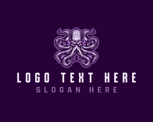 Sea Creature - Gaming Kraken Creature logo design