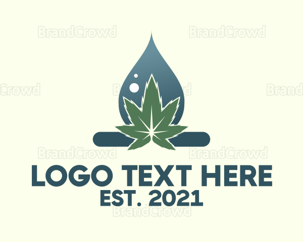 Cannabis Oil Droplet Logo