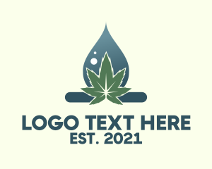 Oil - Cannabis Oil Droplet logo design