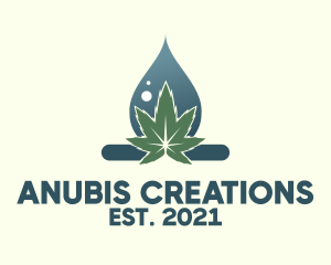 Cannabis Oil Droplet  logo design