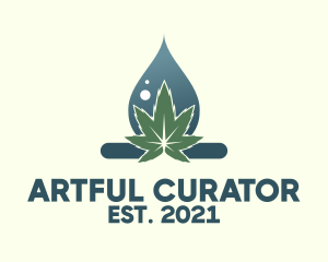 Cannabis Oil Droplet  logo design