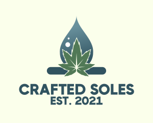 Cannabis Oil Droplet  logo design