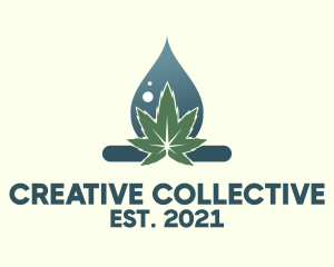 Cannabis Oil Droplet  logo design