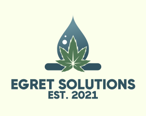 Cannabis Oil Droplet  logo design