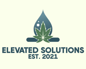 High - Cannabis Oil Droplet logo design