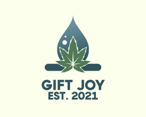 Cannabis Oil Droplet  logo design