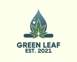 Dispensary - Cannabis Oil Droplet logo design