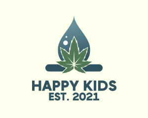 Cannabis Oil Droplet  logo design