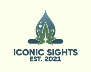 Cannabis Oil Droplet  logo design