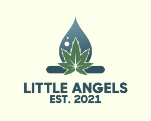 Cannabis Oil Droplet  logo design