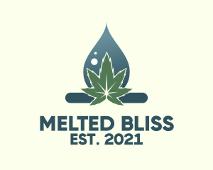 Cannabis Oil Droplet  logo design