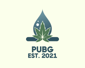 Herbal - Cannabis Oil Droplet logo design
