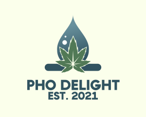 Cannabis Oil Droplet  logo design