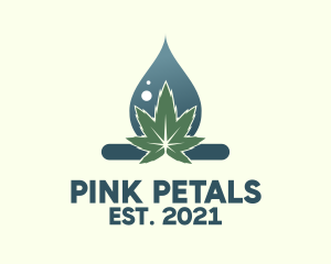 Cannabis Oil Droplet  logo design