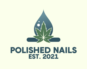 Cannabis Oil Droplet  logo design