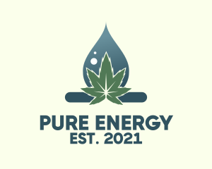 Oil - Cannabis Oil Droplet logo design