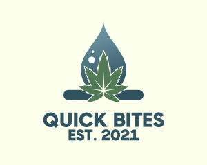 Cannabis Oil Droplet  logo design