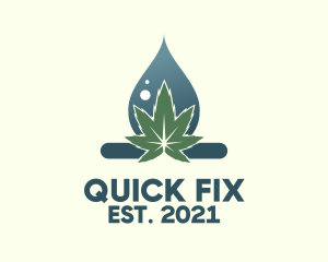 Cannabis Oil Droplet  logo design