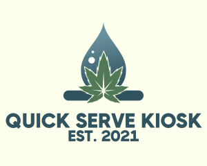 Cannabis Oil Droplet  logo design