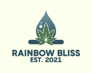 Cannabis Oil Droplet  logo design