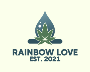 Cannabis Oil Droplet  logo design