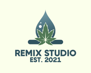 Cannabis Oil Droplet  logo design