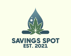 Cannabis Oil Droplet  logo design